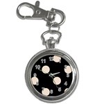 Polka Dots - Almond Brown on Black Key Chain Watch