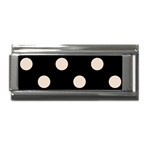 Polka Dots - Almond Brown on Black Superlink Italian Charm (9mm)