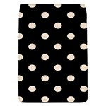 Polka Dots - Almond Brown on Black Removable Flap Cover (S)