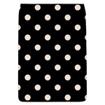 Polka Dots - Almond Brown on Black Removable Flap Cover (L)