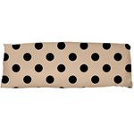 Polka Dots - Black on Pastel Brown Body Pillow Case (Dakimakura) (One Side)