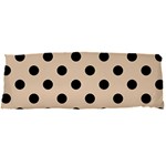 Polka Dots - Black on Pastel Brown Body Pillow Case Dakimakura (Two Sides)