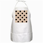 Polka Dots - Black on Pastel Brown BBQ Apron