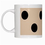 Polka Dots - Black on Pastel Brown Black Mug