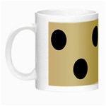 Polka Dots - Black on Pastel Brown Night Luminous Mug