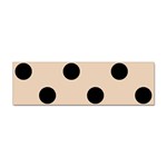 Polka Dots - Black on Pastel Brown Sticker (Bumper)