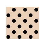 Polka Dots - Black on Pastel Brown Greeting Card 5  x 7 