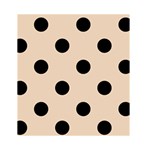 Polka Dots - Black on Pastel Brown Greeting Card 4.5  x 6 