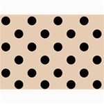 Polka Dots - Black on Pastel Brown 5  x 7  Photo Cards