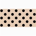 Polka Dots - Black on Pastel Brown 4  x 8  Photo Cards