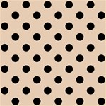 Polka Dots - Black on Pastel Brown ScrapBook Page 8  x 8 