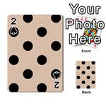 Polka Dots - Black on Pastel Brown Playing Cards 54 Designs