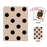 Polka Dots - Black on Pastel Brown Playing Cards Single Design