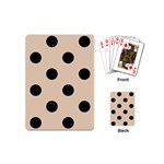 Polka Dots - Black on Pastel Brown Playing Cards (Mini)