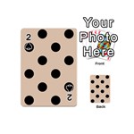 Polka Dots - Black on Pastel Brown Playing Cards 54 (Mini)