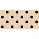 Polka Dots - Black on Pastel Brown YOU ARE INVITED 3D Greeting Card (8x4)