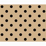 Polka Dots - Black on Tan Brown Collage 8  x 10 