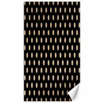 Polka Dots - Tan Brown on Black Canvas 40  x 72 