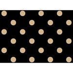 Polka Dots - Tan Brown on Black Birthday Cake 3D Greeting Card (7x5)