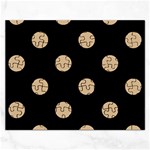 Polka Dots - Tan Brown on Black Jigsaw Puzzle (Rectangular)