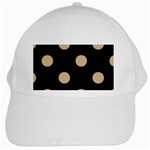 Polka Dots - Tan Brown on Black Black Cap