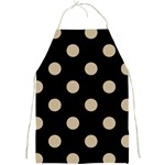 Polka Dots - Khaki Brown on Black Full Print Apron