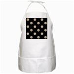 Polka Dots - Khaki Brown on Black BBQ Apron