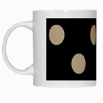 Polka Dots - Khaki Brown on Black Black Mug