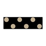 Polka Dots - Khaki Brown on Black Sticker (Bumper)