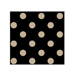 Polka Dots - Khaki Brown on Black Greeting Card 5  x 7 