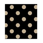 Polka Dots - Khaki Brown on Black Greeting Card 4.5  x 6 