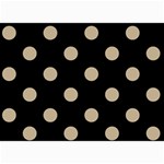 Polka Dots - Khaki Brown on Black 5  x 7  Photo Cards