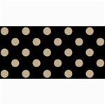 Polka Dots - Khaki Brown on Black 4  x 8  Photo Cards