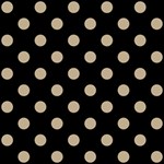 Polka Dots - Khaki Brown on Black ScrapBook Page 8  x 8 