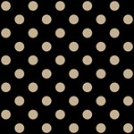 Polka Dots - Khaki Brown on Black ScrapBook Page 12  x 12 