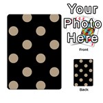 Polka Dots - Khaki Brown on Black Multi-purpose Cards (Rectangle)