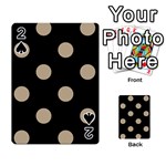 Polka Dots - Khaki Brown on Black Playing Cards 54 Designs