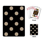 Polka Dots - Khaki Brown on Black Playing Cards Single Design