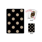 Polka Dots - Khaki Brown on Black Playing Cards (Mini)