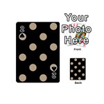 Polka Dots - Khaki Brown on Black Playing Cards 54 (Mini)