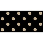 Polka Dots - Khaki Brown on Black YOU ARE INVITED 3D Greeting Card (8x4)