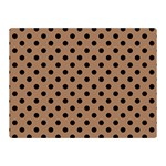 Polka Dots - Black on French Beige Double Sided Flano Blanket (Mini)