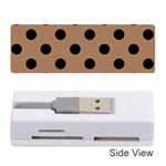 Polka Dots - Black on French Beige Memory Card Reader (Stick)