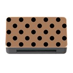 Polka Dots - Black on French Beige Memory Card Reader with CF