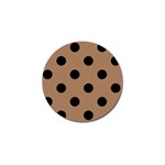 Polka Dots - Black on French Beige Golf Ball Marker