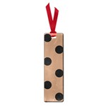 Polka Dots - Black on French Beige Small Book Mark