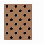 Polka Dots - Black on French Beige Small Garden Flag (Two Sides)