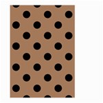 Polka Dots - Black on French Beige Large Garden Flag (Two Sides)