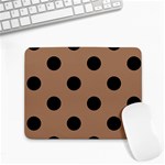 Polka Dots - Black on French Beige Small Mousepad