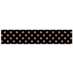 Polka Dots - French Beige on Black Flano Scarf (Small)